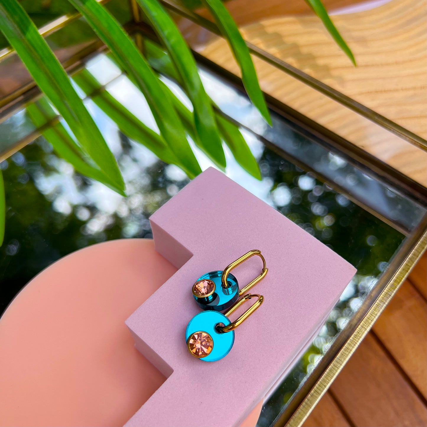 Deco Glam Medallion Oval Hoops