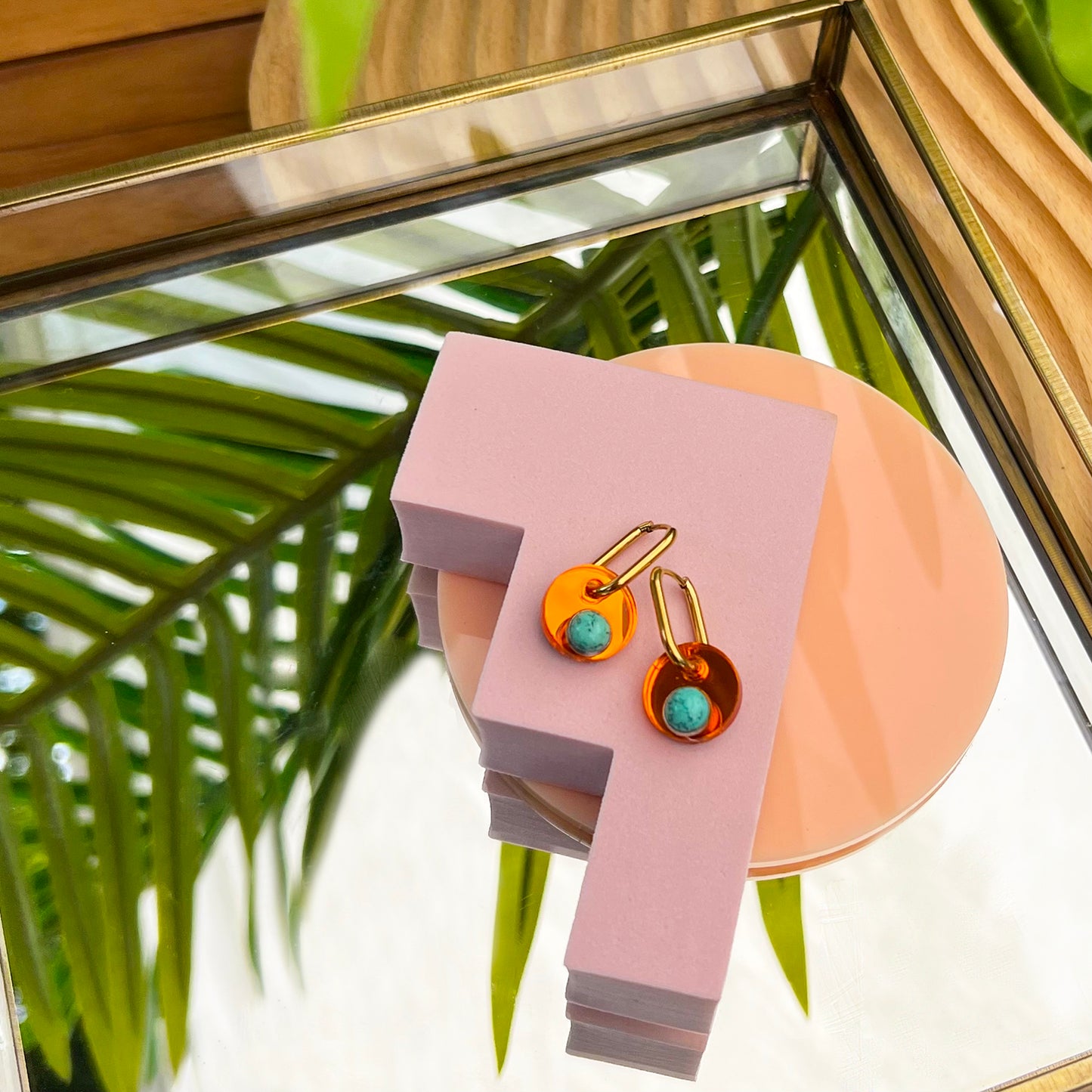 Deco Glam Medallion Oval Hoops