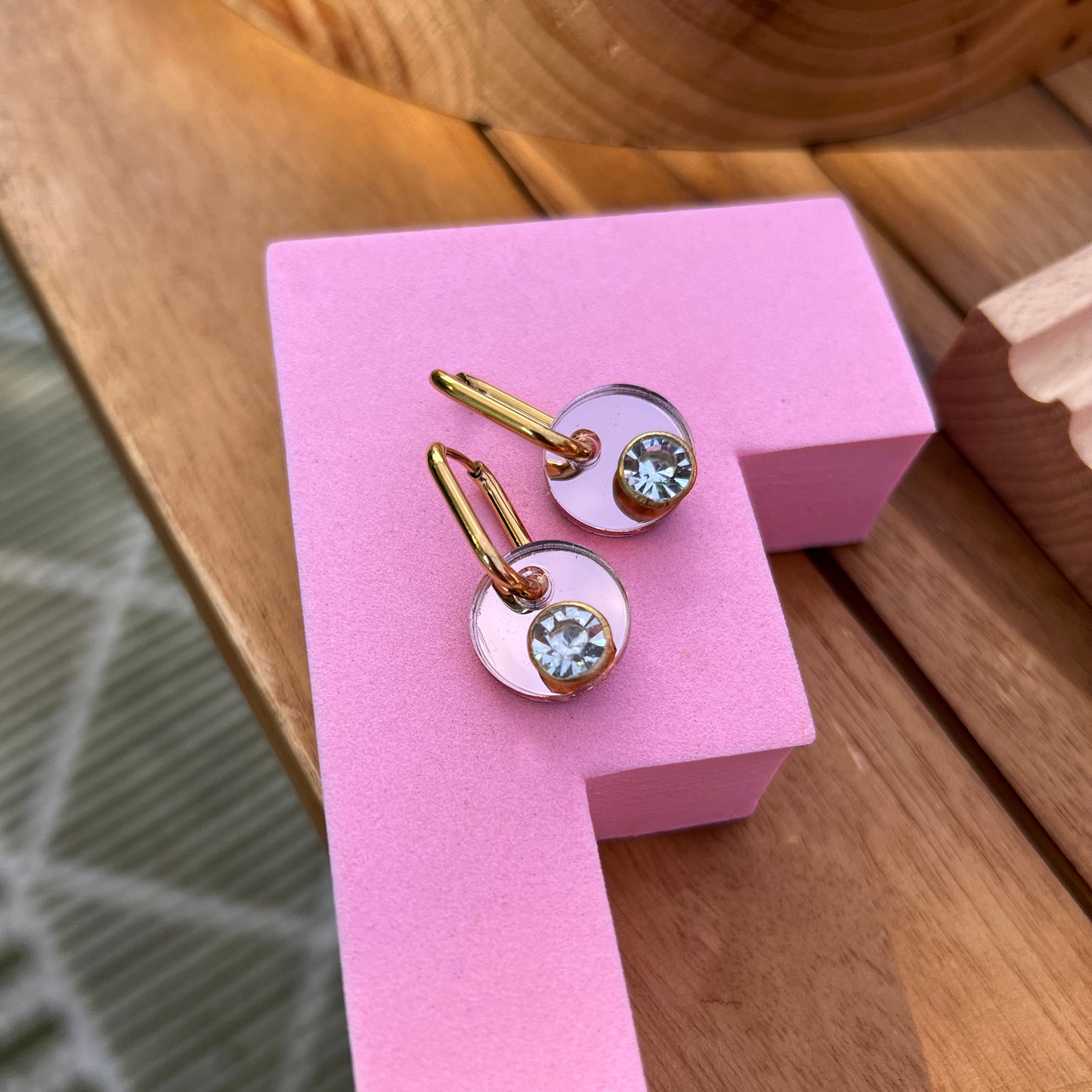 Deco Glam Medallion Oval Hoops