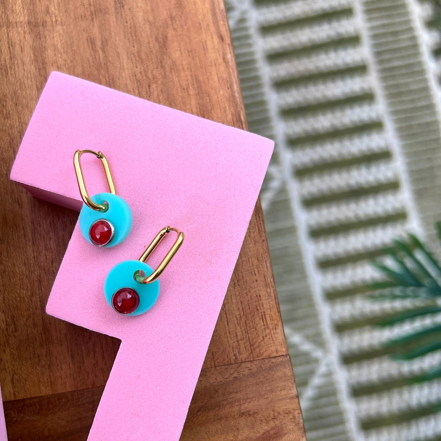 Deco Glam Medallion Oval Hoops