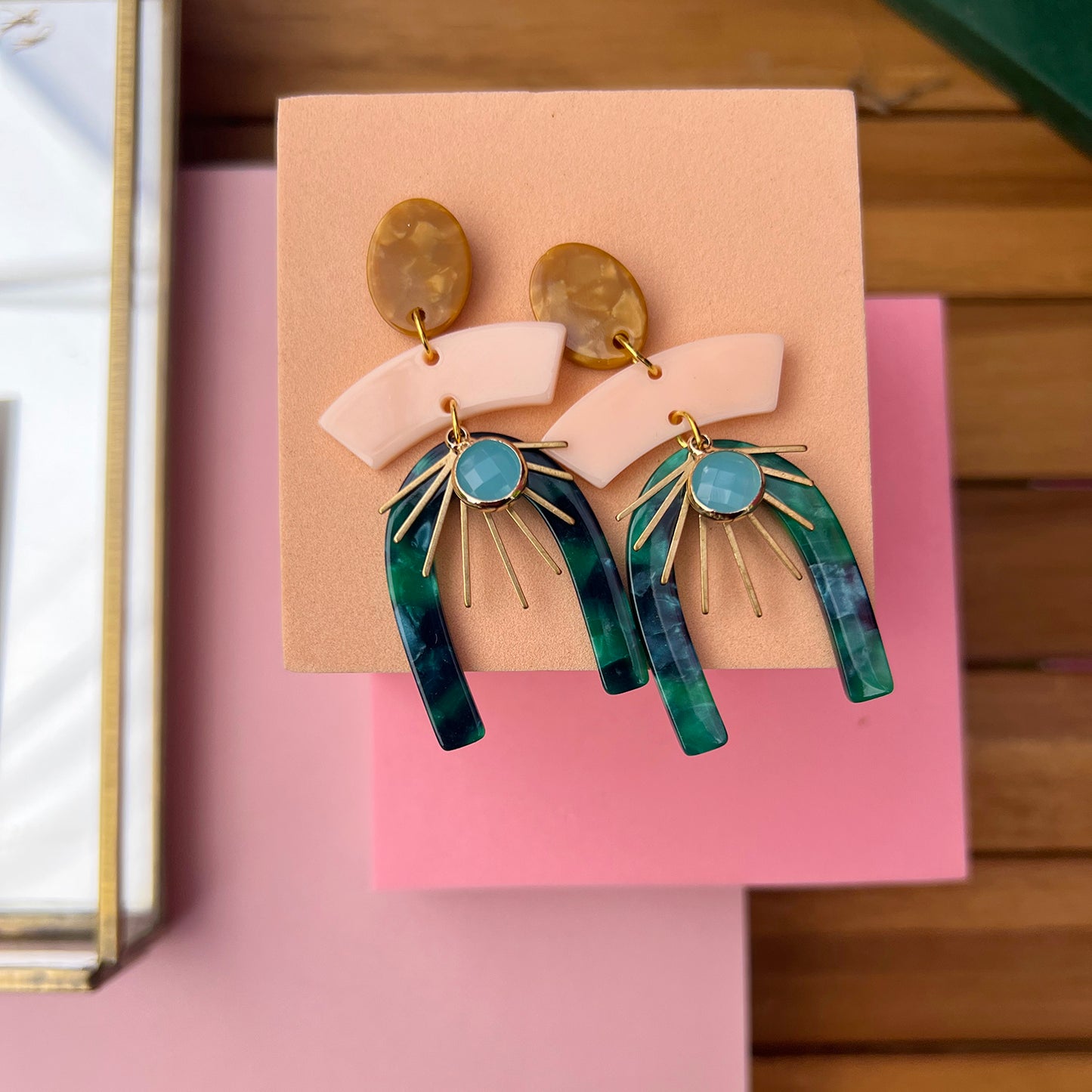 Jungle Glam Mixed Media Earrings
