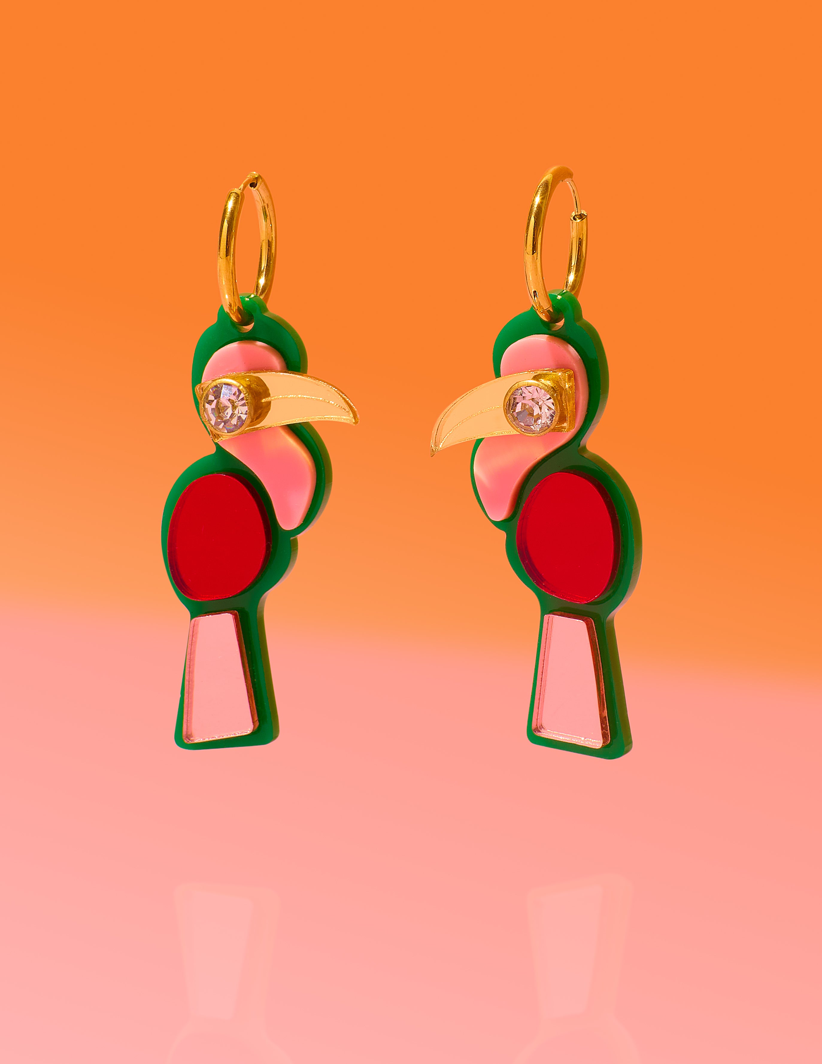 Toucan Hoop Earrings Vibrant – Tribeandtemple