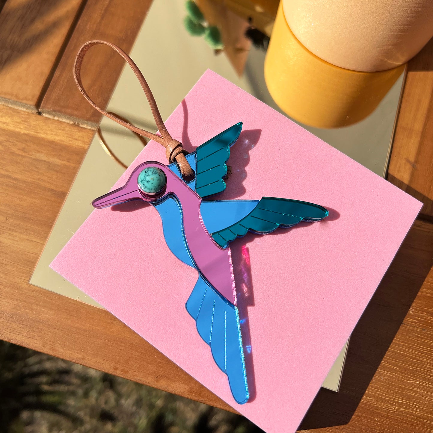 Blue Hummingbird Wall Art + Ornament